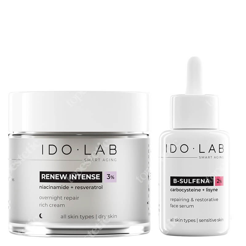 Ido Lab Instense Repair ZESTAW Serum regenerująco - naprawcze 30 ml + Rewitalizujący krem na noc 50 ml