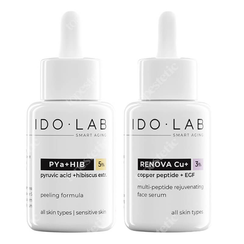 Ido Lab Renew Skin ZESTAW Peeling 30 ml + Odmładzająco - regenerujące serum z peptydem miedziowym 30 ml