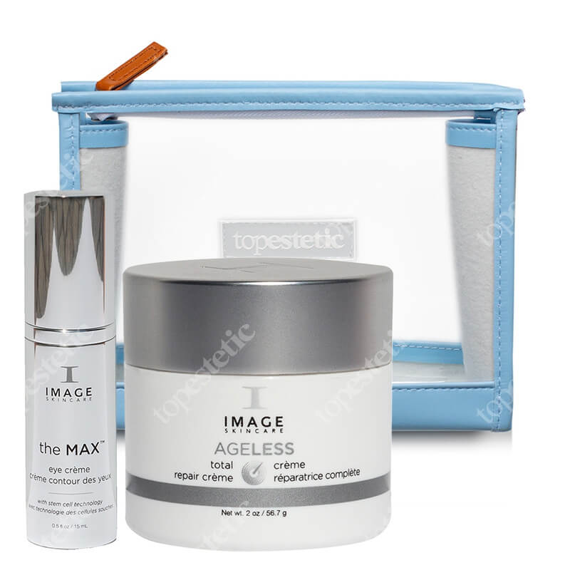 Image Skincare Pielęgnacja Przeciwstarzeniowo - Wygładzająca ZESTAW Intensywna kuracja wygładzająca i regenerująca 14 g + Liftingujący i komfortowy krem na noc 56,7 g + Kosmetyczka 1 szt