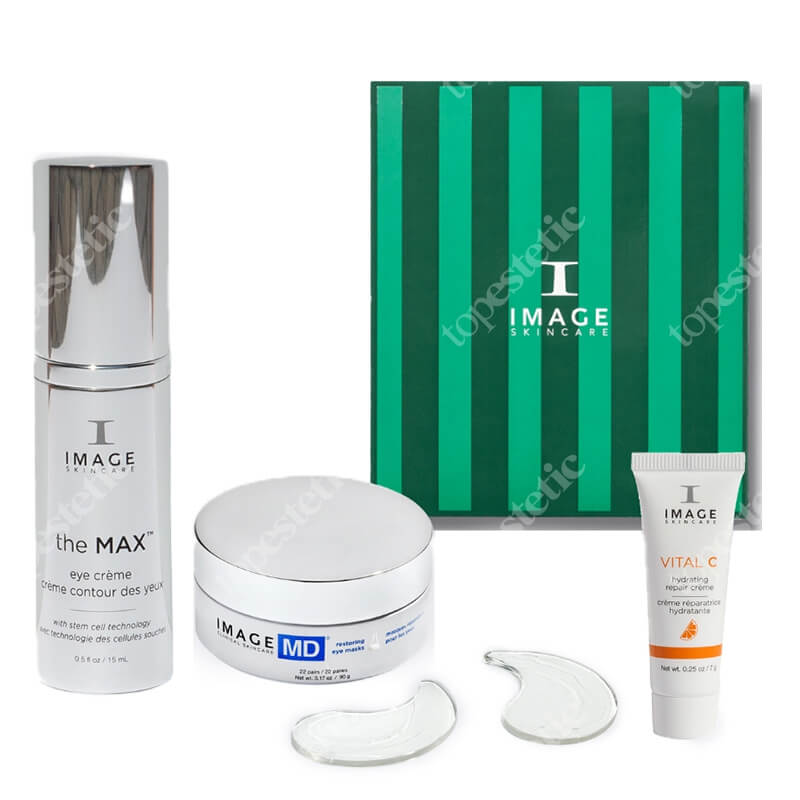 Image Skincare Ultimate Eye Lift ZESTAW Krem pod oczy wygładzająco - regenerujący 14 g + Chłodzące hydrożelowe płatki pod oczy 22 pary + Krem odżywczy 7 g
