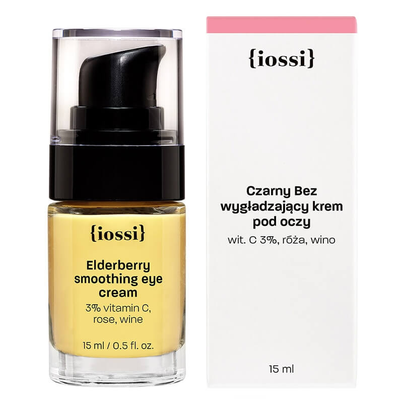 Iossi Czarny Bez Wygładzający krem pod oczy. Wit. C 3%, róża, wino 15 ml
