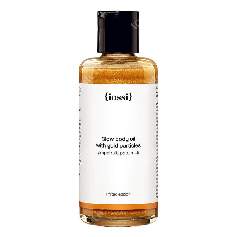 Iossi Glow Body Oil with Gold Particles Olejek do ciała ze złotymi drobinkami o zapachu grejpfruta i paczuli 150 ml
