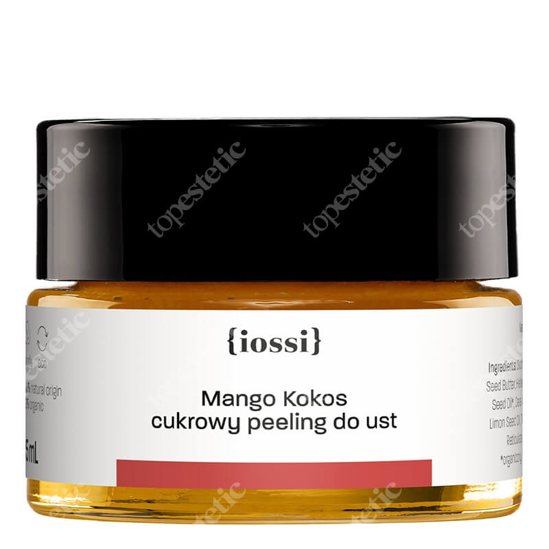 Iossi Mango Kokos Cukrowy peeling do ust z woskiem pszczelim 15 ml