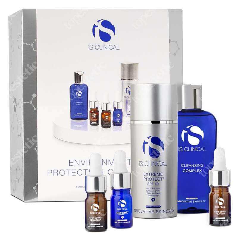iS Clinical Environmental Protection Collection ZESTAW Żel oczyszczający 60 ml + Serum pod oczy 5 ml + Serum 5 ml + Serum 5 ml + Nawilżający krem z ochroną przeciwsłoneczną SPF 40 1 szt