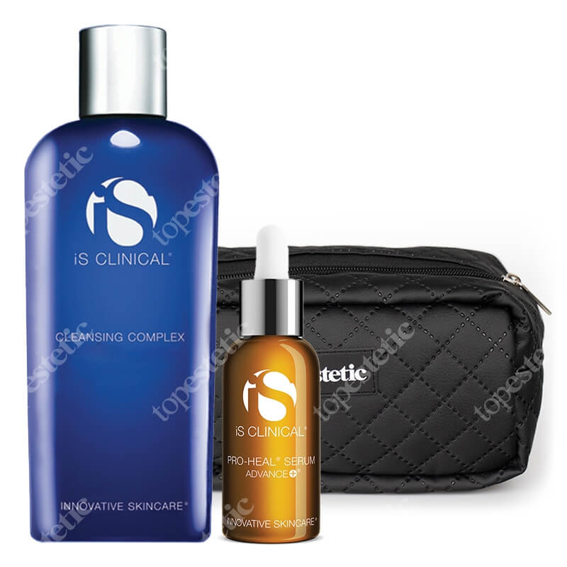 iS Clinical Pielęgnacja Skóry Trądzikowej ZESTAW Serum 30 ml + Żel oczyszczający 180 ml + Kosmetyczka 1 szt