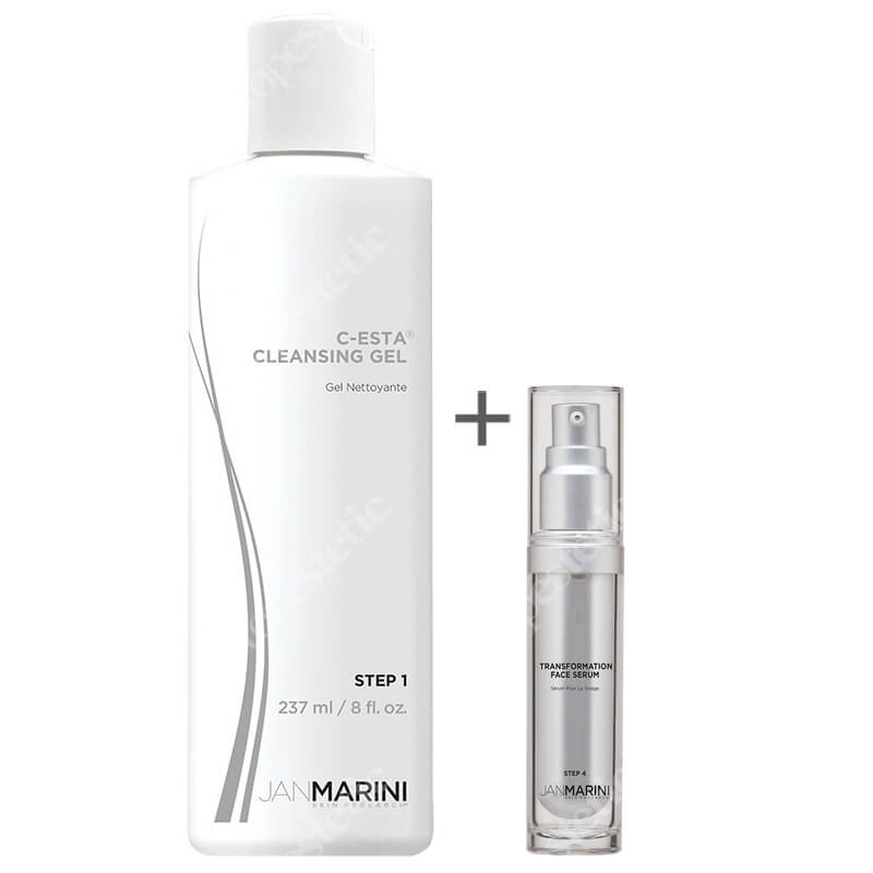 Jan Marini Pielęgnacja Dla Skóry Tłustej ZESTAW Żel do mycia twarzy z witaminą C i DMAE 237 ml + Nawilżające serum do twarzy 30 ml