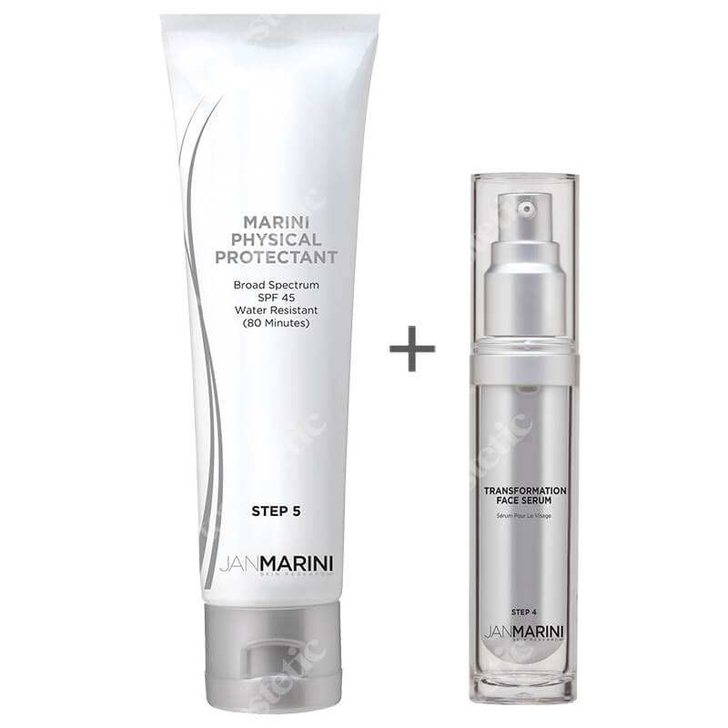 Jan Marini Pielęgnacja Skóry Tłustej ZESTAW Nawilżające serum do twarzy 30 ml + Krem ochronny koloryzujący SPF 45, 57 g