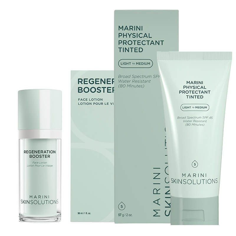 Jan Marini Pozabiegowa Pielęgnacja Silnie Gojąca ZESTAW Krem ochronny koloryzujący (kolor średni) 57 g + Booster regenerujący 30 ml