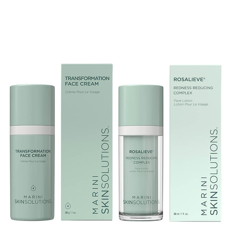 Jan Marini RosaLieve® + Transformation Face Cream ZESTAW Lotion redukujący zaczerwienienia 30 ml + Nawilżający krem do twarzy 28 g