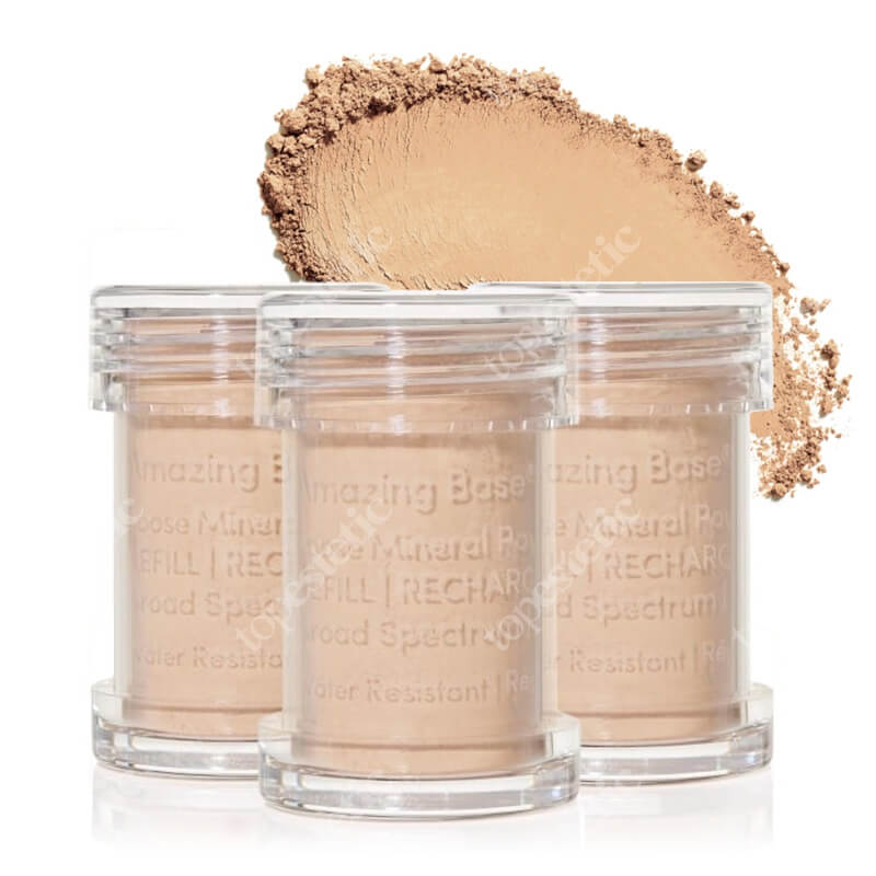 Jane Iredale Amazing Base Refillable Brush SPF 20 Refill Sypki puder mineralny (kolor Radiant), wkład 3 x 2,5 g