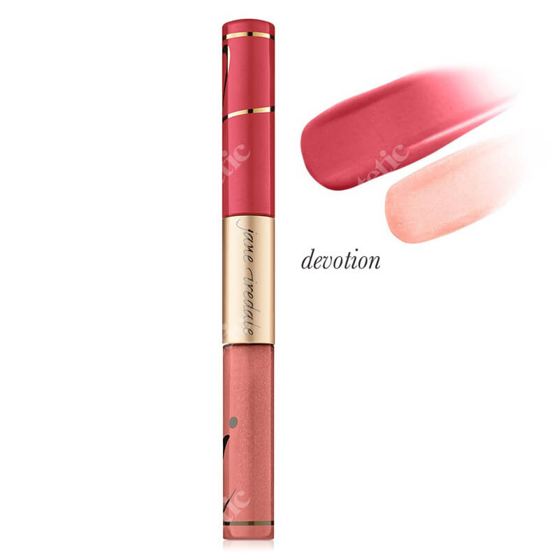 Jane Iredale Lip Fixation - Stain/Gloss Pomadka długotrwała, nawilżająca z błyszczykiem 6 ml (kolor Devotion)