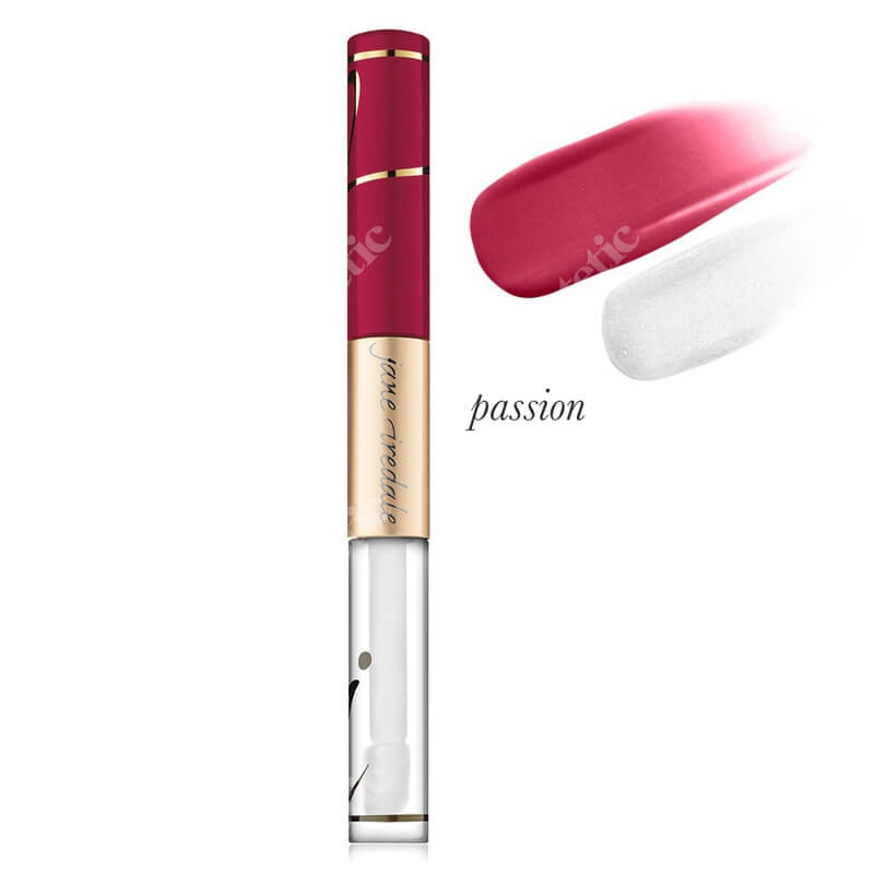 Jane Iredale Lip Fixation - Stain/Gloss Pomadka długotrwała, nawilżająca z błyszczykiem 6 ml (kolor Passion)