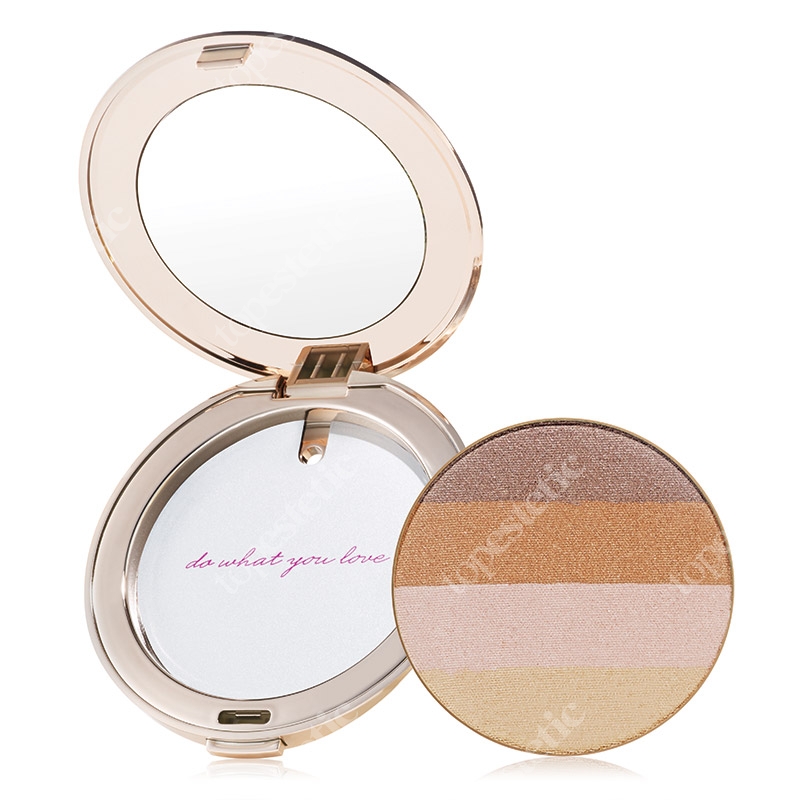 Jane Iredale Quad Bronzers Set ZESTAW Puder prasowany - Wkład 8,5 g (kolor Moonglow) + Puderniczka