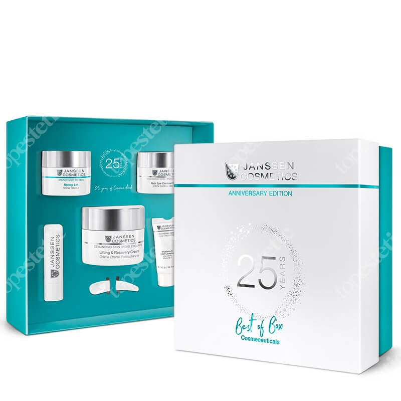 Janssen Cosmetics Best Of Box ZESTAW Krem 50 ml + Krem na okolicę oczu 15 ml + Kapsułki z retinolem 15 szt + Koncentrat 5 ml + Balsam do ust 4,6 g