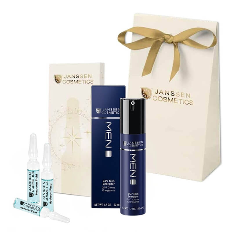 Janssen Cosmetics Men’s Hydration And Energy Set ZESTAW Krem energetyzujący na dzień i na noc 50 ml + Ampułka do skóry suchej, odwodnionej 7x2 ml
