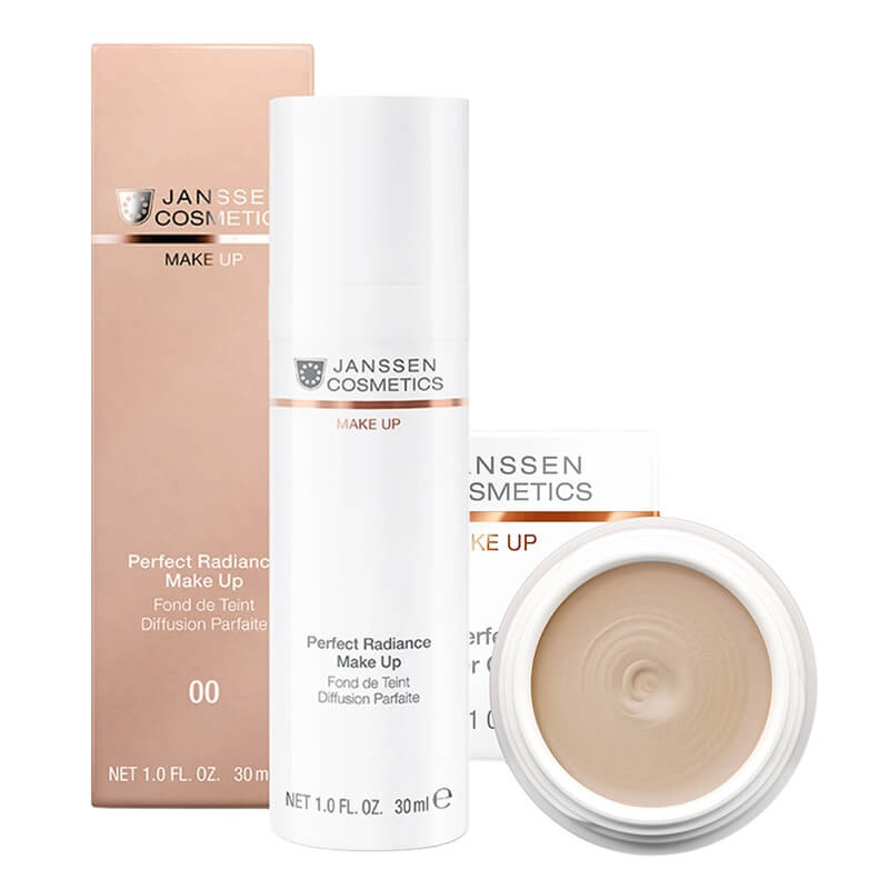 Janssen Cosmetics Perfect Radiance Make Up ZESTAW Podkład do perfekcyjnego rozświetlenia skóry (Kolor 00) 30 ml + Kamuflaż - korektor (kolor 04) 5 ml