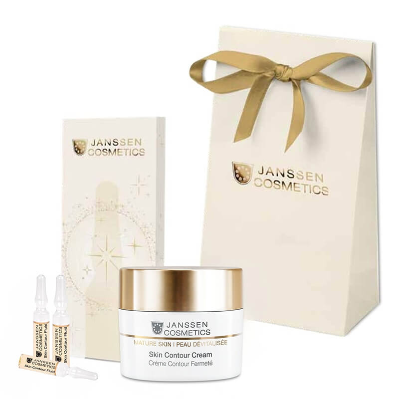 Janssen Cosmetics Skin Contour Set ZESTAW Ampułka liftingująca 7x 2 ml + Krem ujędrniający owal twarzy 50 ml