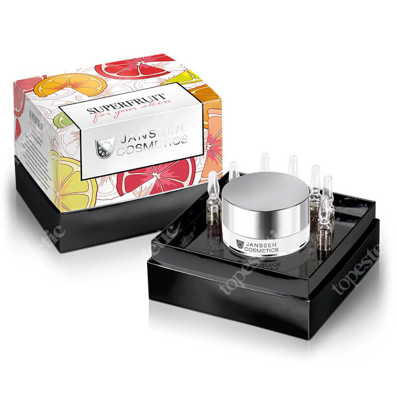 Janssen Cosmetics Superfruit Box ZESTAW Ampułka owocowa siła 7 x 2ml + Odżywczy krem z witaminą C 50 ml