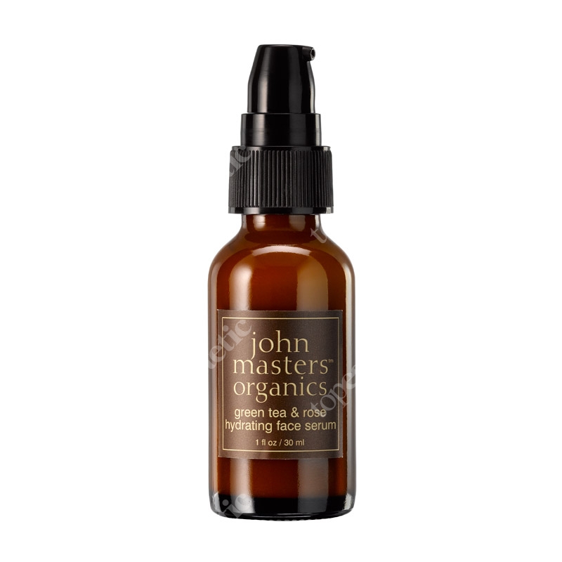 John Masters Organics Green Tea & Rose Hydrating Face Serum Serum do twarzy z zieloną herbatą i różą 30 ml