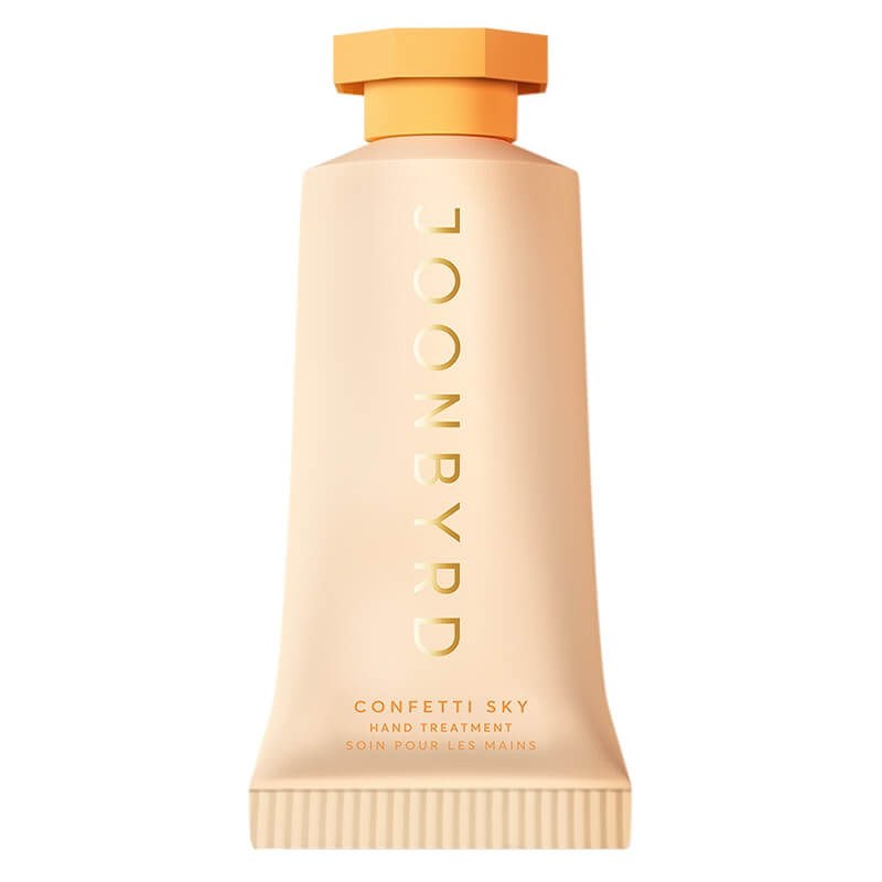 Joonbyrd Confetti Sky Hand Treatment Kuracja do dłoni o nutach zapachowych drzewa sandałowego, czekolady, kokosa, róży i anyżu 25 ml