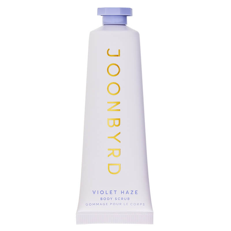 Joonbyrd Violet Haze Body Scrub Peeling do ciała o nutach zapachowych wanilii, piżma, białej lilii, kremowej czekolady i kardamonu 30 ml