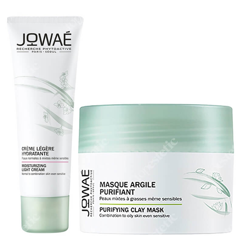 Jowae Clean And Moisturizing Set ZESTAW Oczyszczająca maska z glinką 50 ml + Lekki krem nawilżający 40 ml