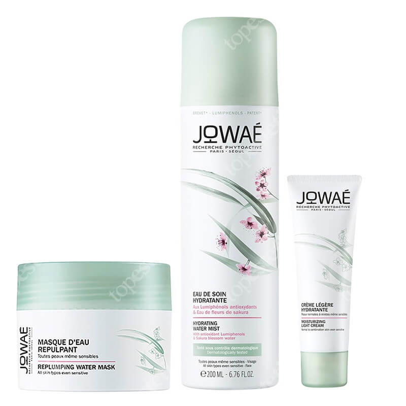 Jowae Hydrating Set ZESTAW Woda nawilżająca w sprayu 200 ml + Lekki krem nawilżający 40 ml + Nawilżająca hydro-maska 50 ml