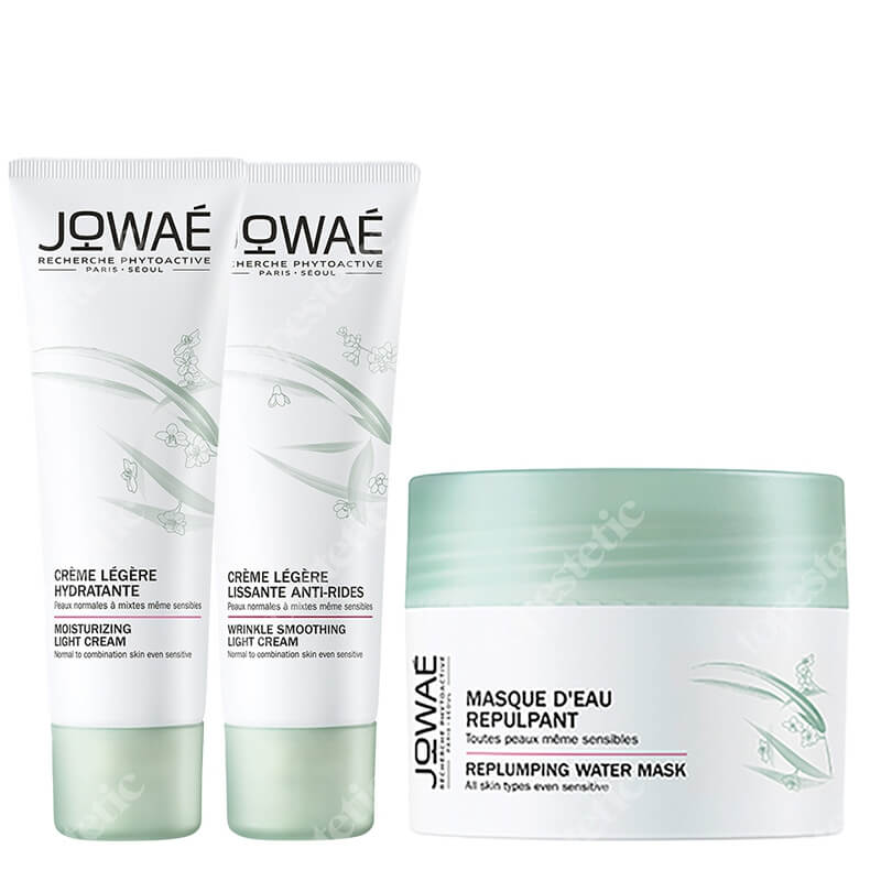 Jowae Moisturizing And Anti Wrinkle Set ZESTAW Nawilżająca hydro-maska 50 ml + Lekki krem nawilżający 40 ml + Lekki krem wygładzający zmarszczki 40 ml