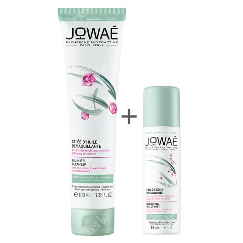 Jowae Oil In Gel Cleanser + Hydrating Water Mist Travel Size ZESTAW Oczyszczający olejek w żelu 100 ml + Woda nawilżająca w sprayu 50 ml