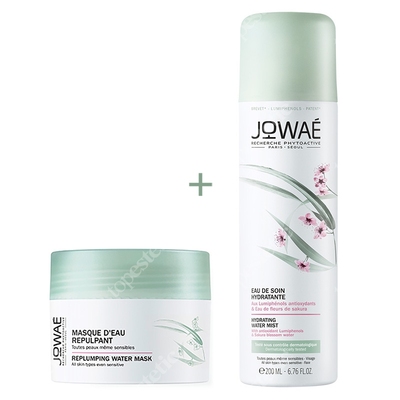 Jowae Replumping Water Mask + Hydrating Water Mist ZESTAW Nawilżająca hydro-maska 50 ml + Pielęgnująca mgiełka 200 ml