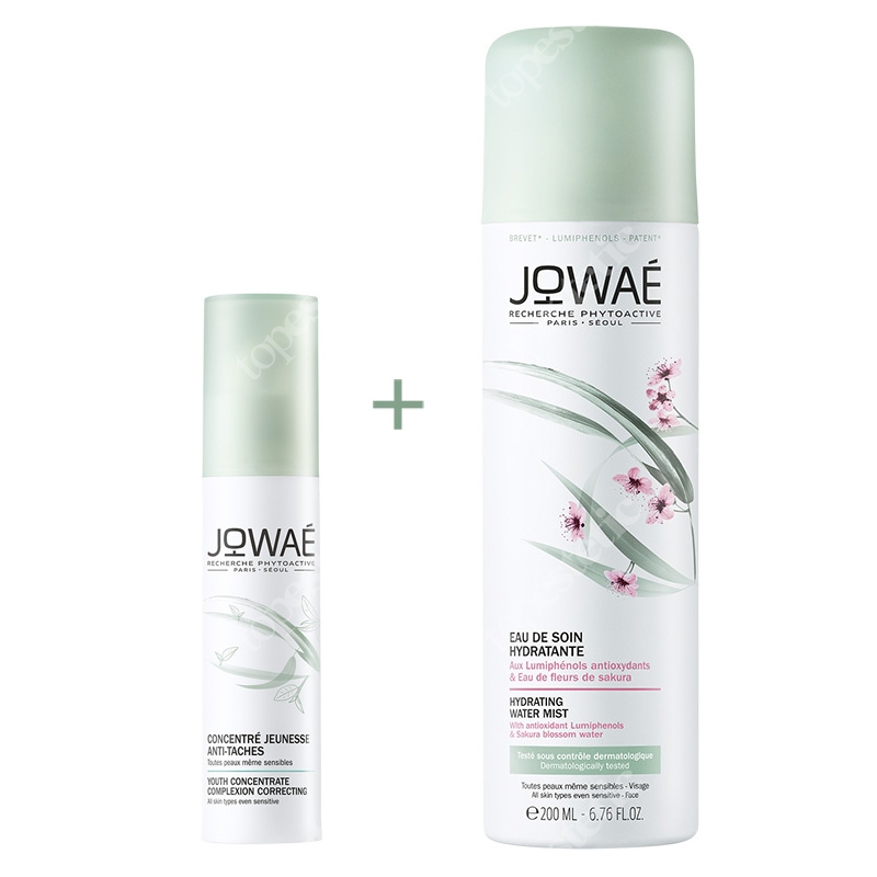 Jowae Youth Concentrate Complexion Correction + Hydrating Water Mist ZESTAW Koncentrat młodości korygujący przebarwienia 30 ml + Pielęgnująca mgiełka 200 ml