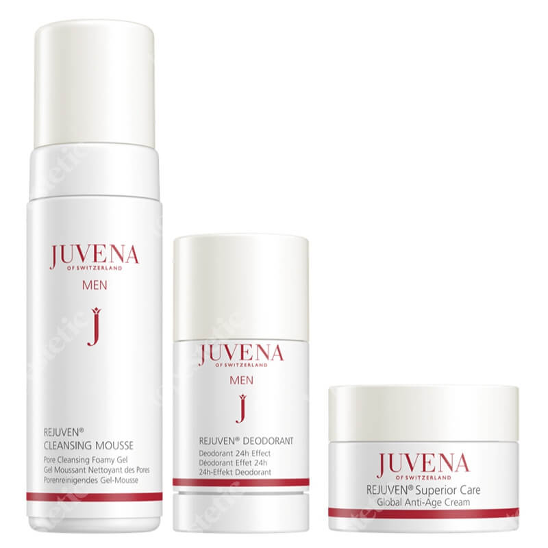 Juvena Męski ZESTAW Krem przeciwzmarszczkowy 50 ml + Pianka oczyszczająca 150 ml + Dezodorant 75 ml