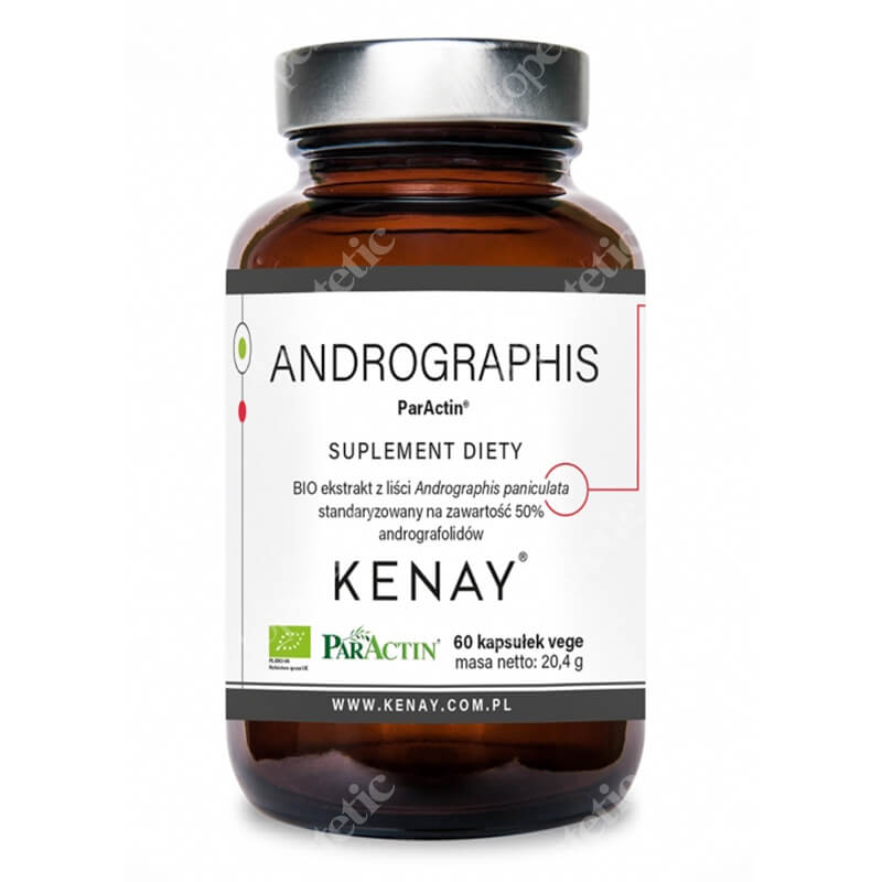 Kenay Andrographis - ParActin Brodziuszka wiechowata suplement diety 60 kapsułek