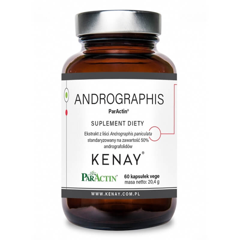 Kenay Andrographis - ParActin Brodziuszka wiechowata suplement diety 60 kapsułek