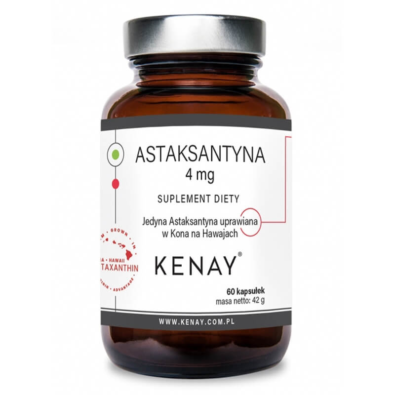 Kenay Astaksantyna 4 mg Suplement diety 60 kapsułek