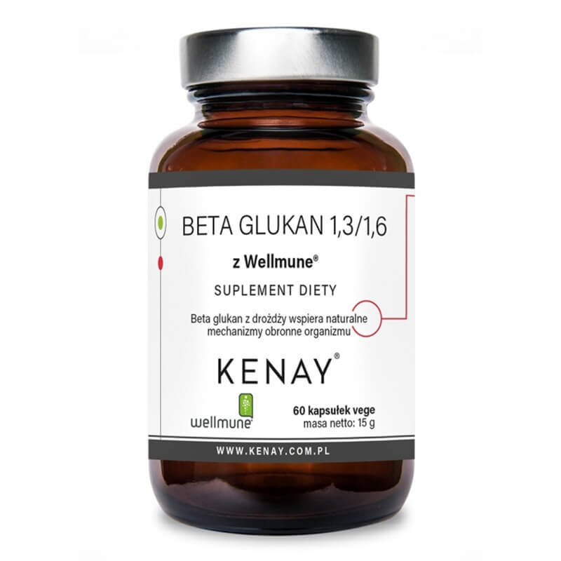 Kenay Beta Glukan 1,3 / 1,6 z Wellmune Suplement diety 60 kapsułek