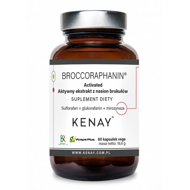 Kenay BroccoRaphanin Activated Aktywny ekstrakt z nasion brokułów suplement diety 60 kapsułek