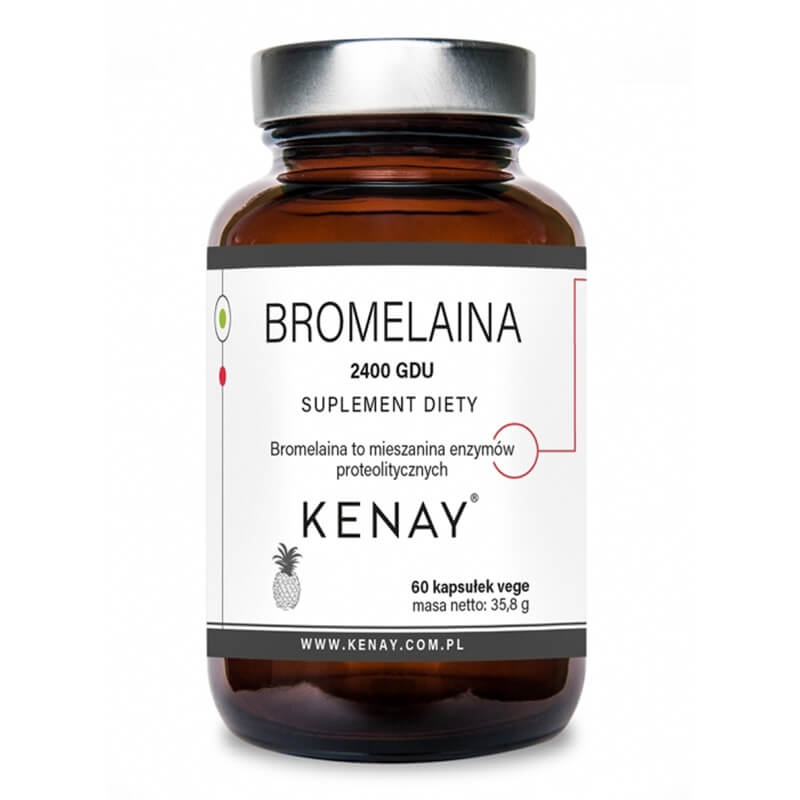 Kenay Bromelaina 2400 GDU Suplement diety 60 kapsułek