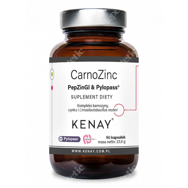 Kenay CarnoZinc PepZinGI And Pylopass Suplement diety 60 kapsułek