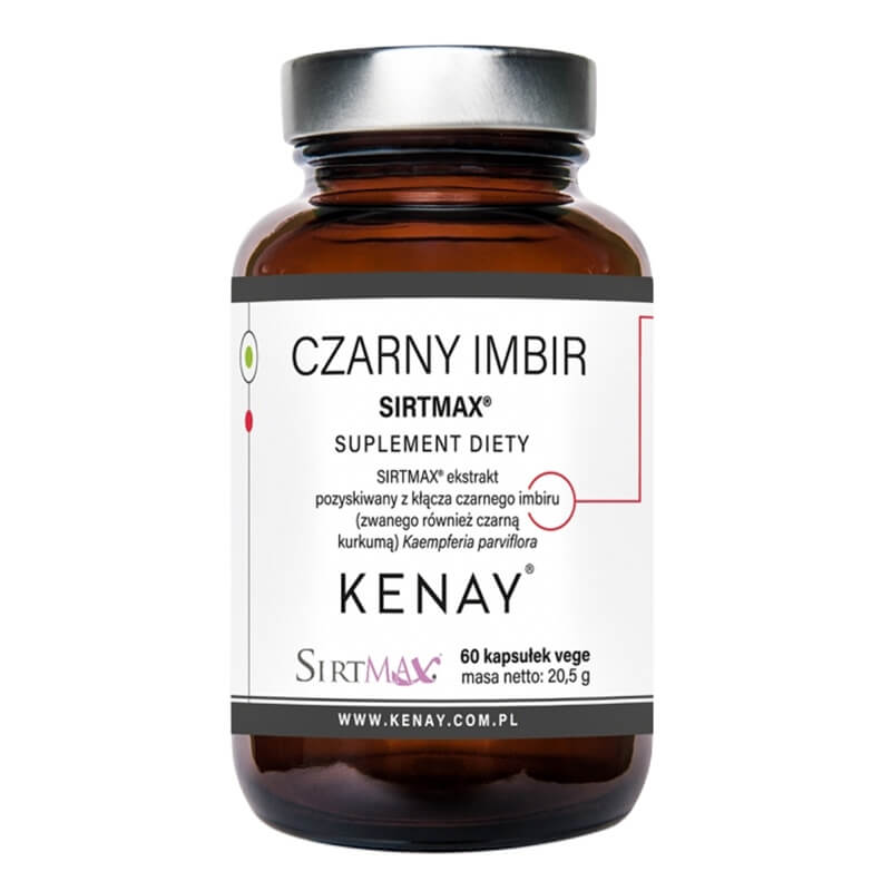 Kenay Czarny Imbir SirtMAX Suplement diety 60 kapsułek