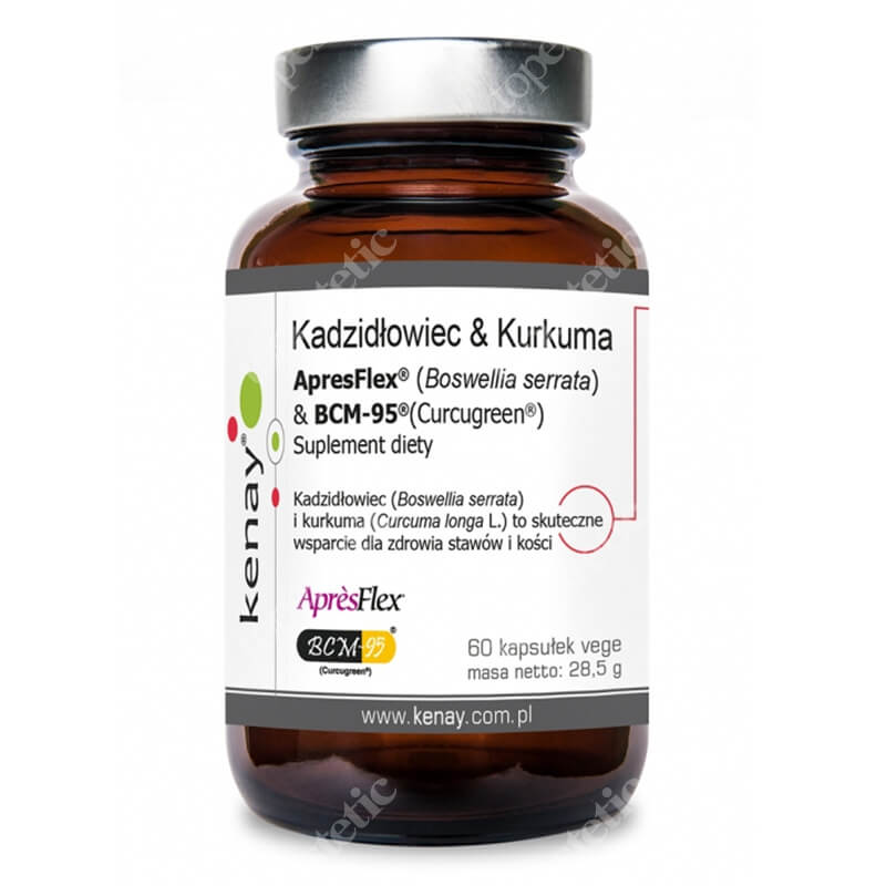Kenay Kadzidłowiec And Kurkuma ApresFlex And BCM-95 Boswellia Serrata i Curcugreen 60 kapsułek