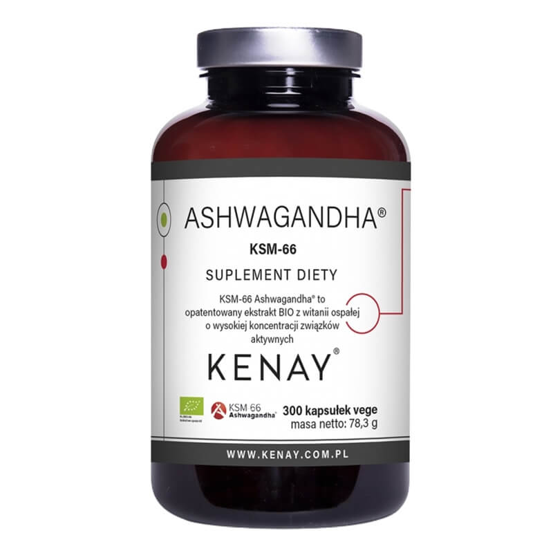 Kenay KSM-66 Ashwagandha Suplement diety 300 kapsułek