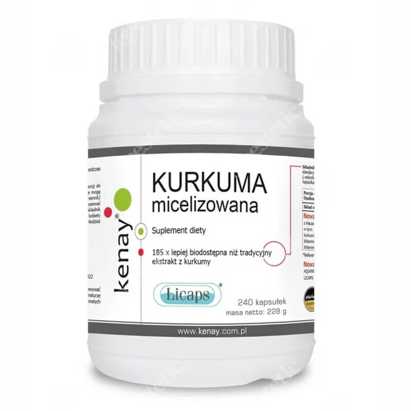 Kenay Kurkuma Micelizowna Licaps Suplement diety 240 kapsułek