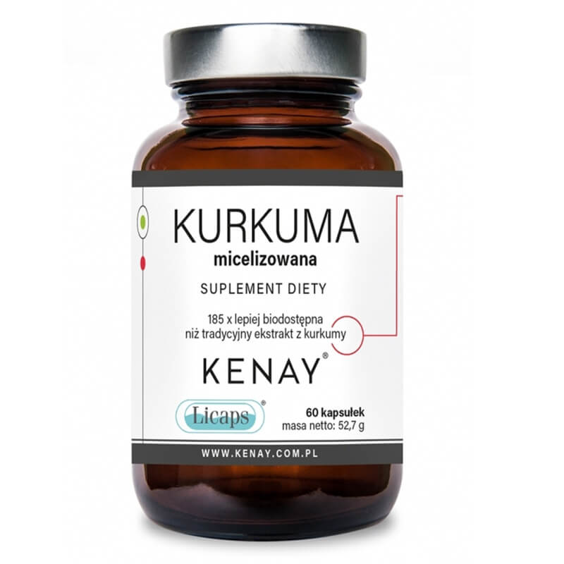 Kenay Kurkuma Micelizowna Licaps Suplement diety 60 kapsułek