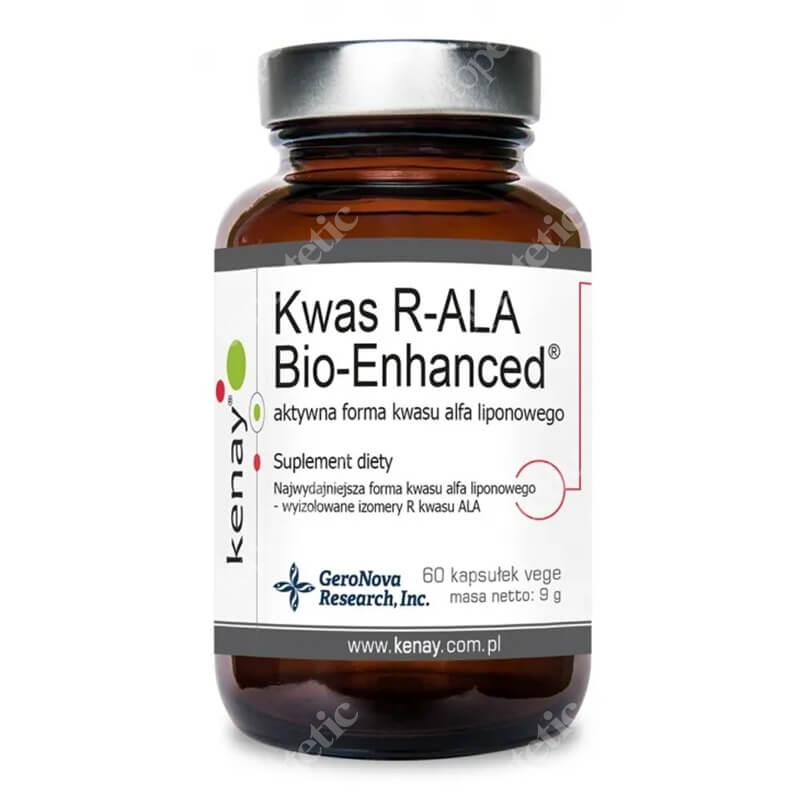 Kenay Kwas R-ALA Bio-Enhanced Aktywna forma kwasu liponowego 60 kapsułek