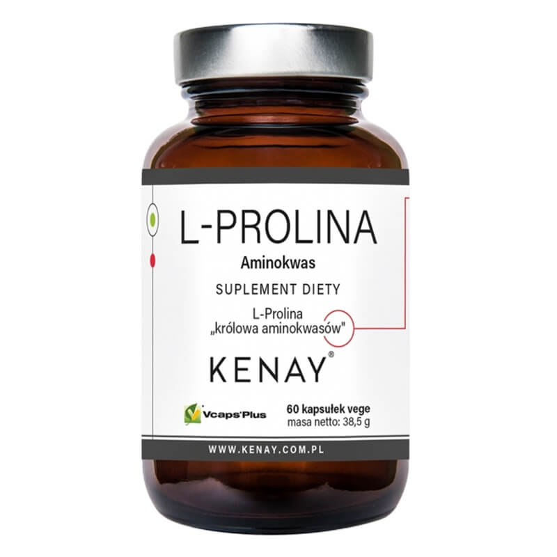 Kenay L-Prolina Aminokwas Suplement diety 60 kapsułek