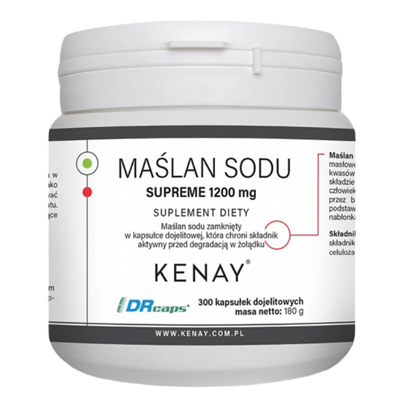 Kenay Maślan Sodu Supreme 1200 mg Suplement diety 300 kapsułek
