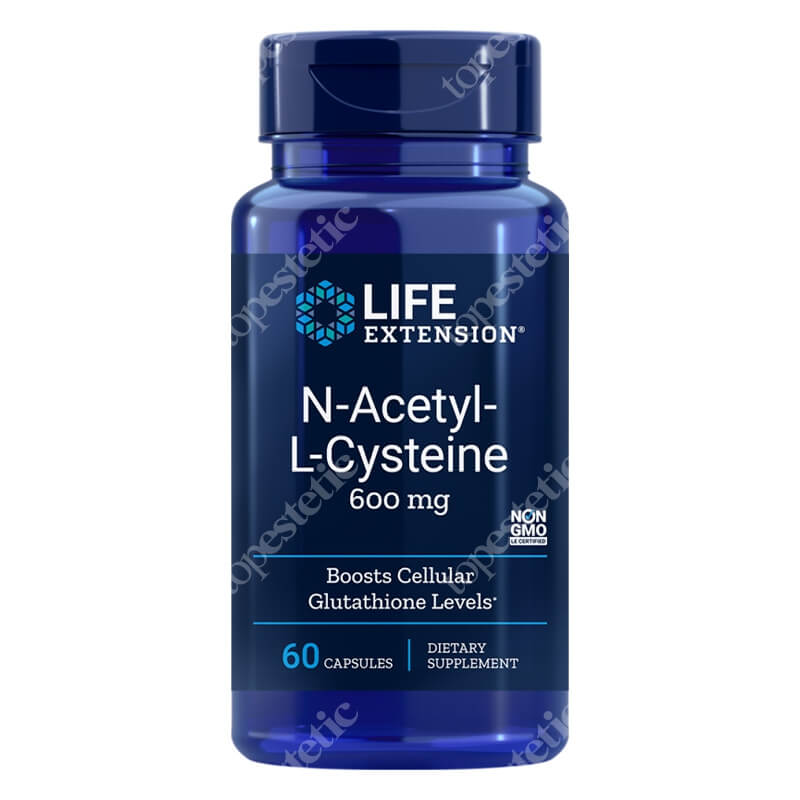 Kenay NAC N-Acetylo-L-Cysteina Life Extension 600 mg Suplement diety 60 kapsułek