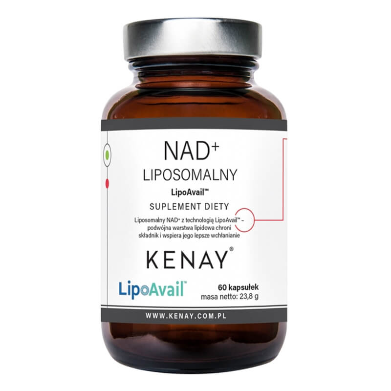Kenay NAD+ Liposomalny LipoAvail Suplement diety 60 kapsułek