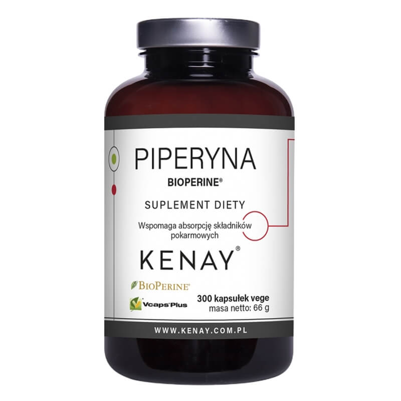 Kenay Piperyna Bioperine Ekstrakt z czarnego pieprzu 300 kapsułek